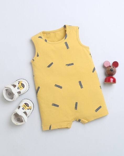 NINO BAMBINO Geometric Print Sleeveless Romper