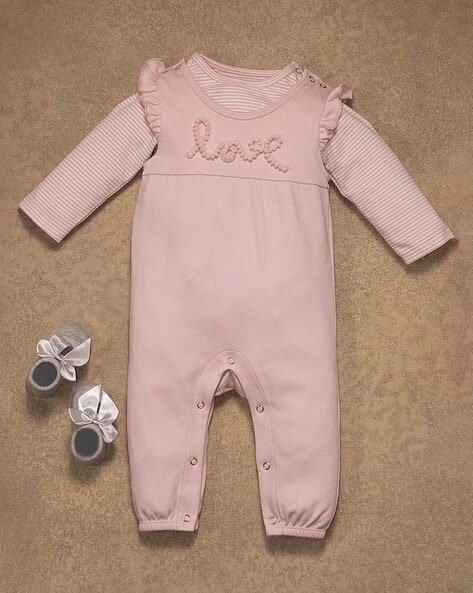 One Friday Girl Baby Stripes Rompers with T-Shirt