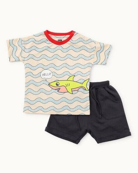 PEPITO Boys Graphic Print T-Shirt & Shorts Set