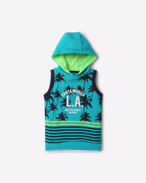 PINK N BLUE Printed Hooded T-Shirt