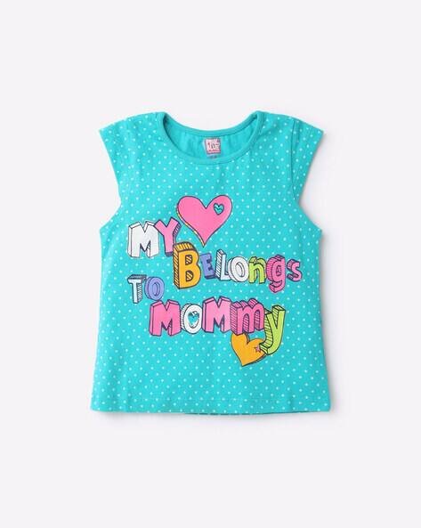 PINK N BLUE Typographic Print Crew-Neck T-shirt