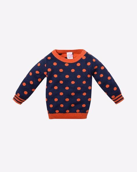 PINK N BLUE Polka-Dot Print Sweater