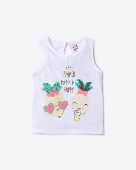 PINK N BLUE Graphic Print Crew-Neck T-Shirt