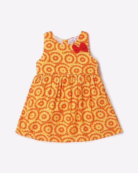 PINK N BLUE Heart Print Fit & Flare Dress