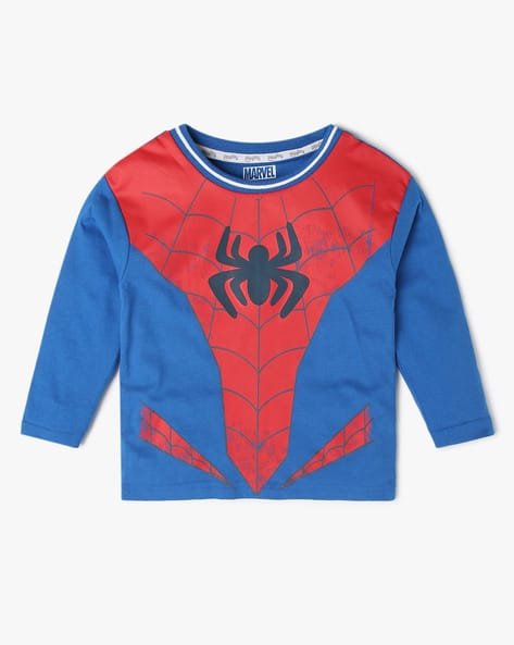 PLAYDAY Boys Spiderman Regular Fit Crew-Neck T-Shirt