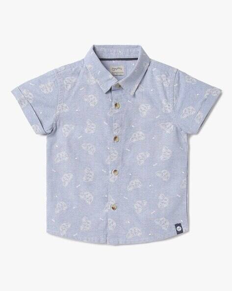 PLAYDAY Boys Graphic Print Chambray Regular Fit Shirt