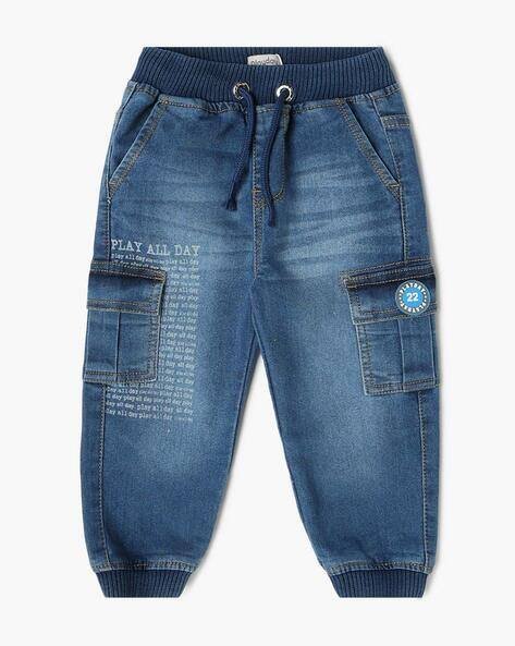 PLAYDAY Boys Mid-wash Jogger Jeans