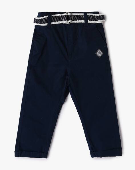 PLAYDAY Boys Relaxed Fit Pants with Belt