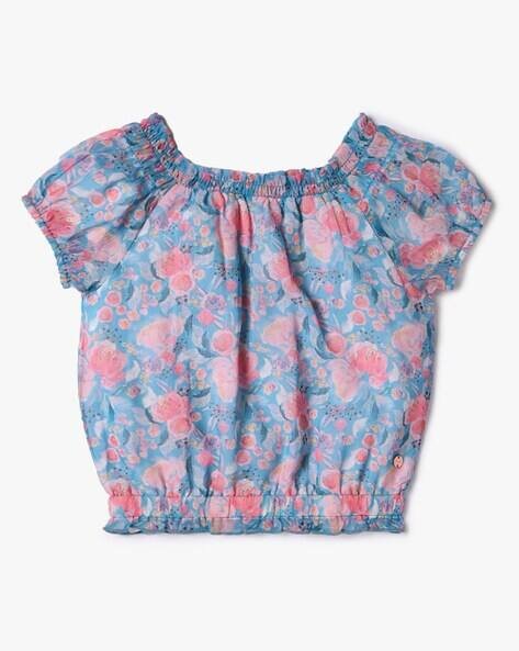 PLAYDAY Girls Floral Print Relaxed Fit Top