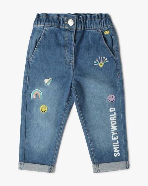 PLAYDAY Girls Light-Wash Regular Fit Jeans
