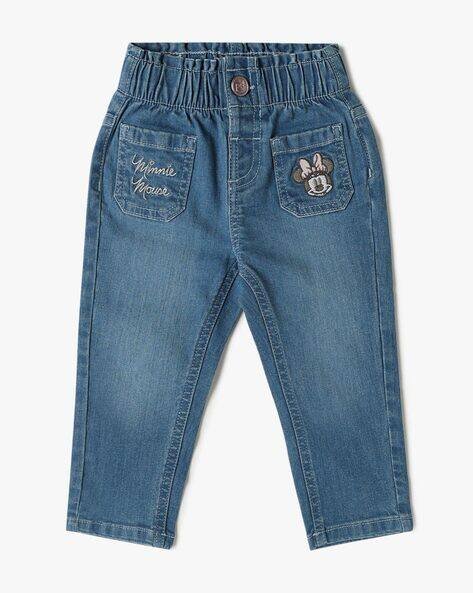 PLAYDAY Girls Lightly Washed Regular Fit Jeans