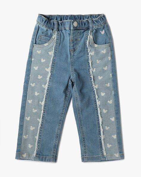 PLAYDAY Girls Mickey Print Regular Fit Jeans