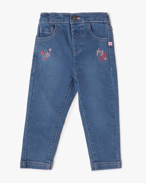 PLAYDAY Mid-Rise Jeans with Placement Embroidery