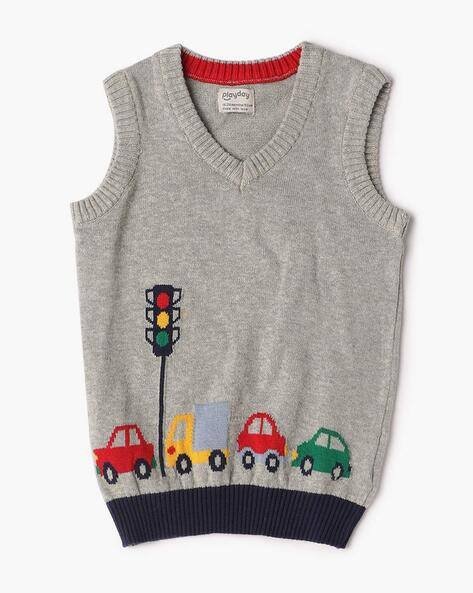 PLAYDAY Patterned V-Neck Sweater