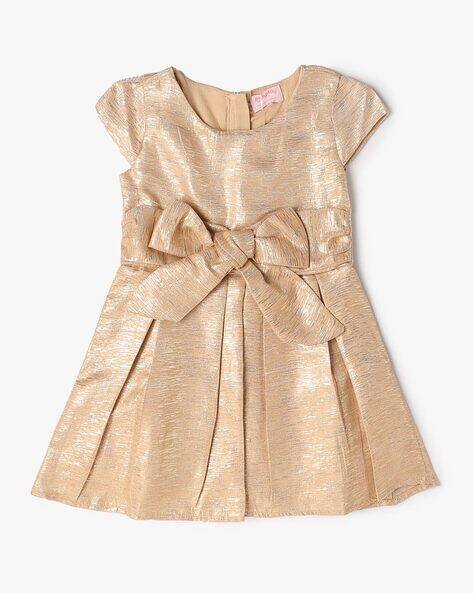 PLAYDAY Girls Fit & Flare Dress with Bow