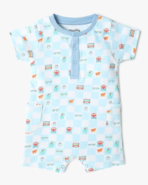 PLAYDAY Boys Printed Cotton Rompers