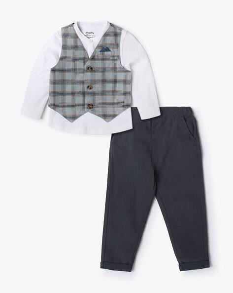 PLAYDAY Boys Checked Suit Set