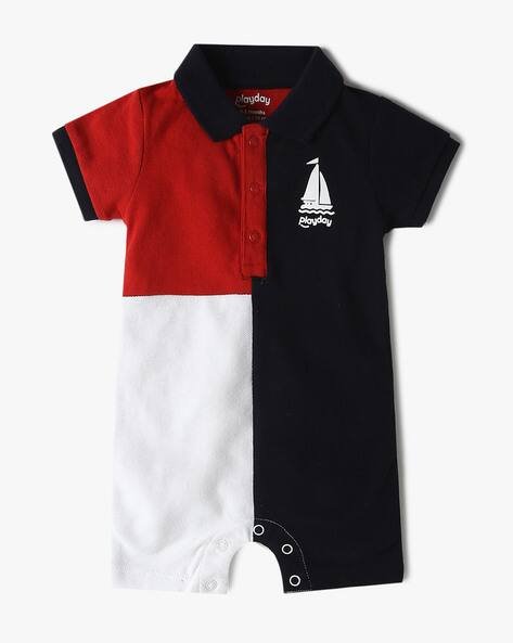 PLAYDAY Boys Colourblock Rompers