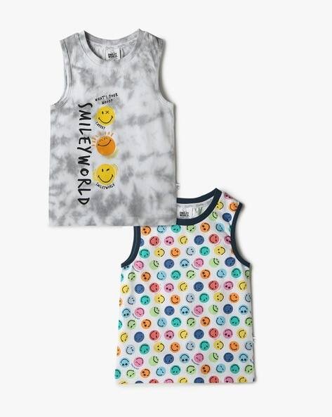 PLAYDAY Boys Pack of 2 Singlets