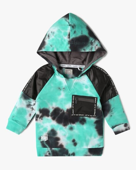 PLAYDAY Boys Tie & Dye Regular Fit Cotton Hoodie