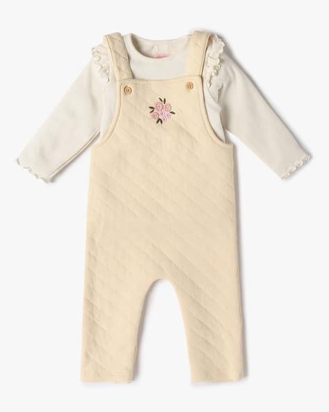 PLAYDAY Embroidered Dungaree with T-Shirt