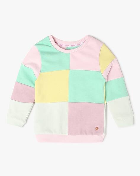 PLAYDAY Girls Colourblock Regular Fit Sweatshirt