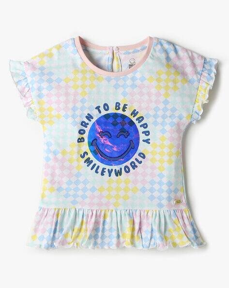 PLAYDAY Girls Printed Regular Fit Top