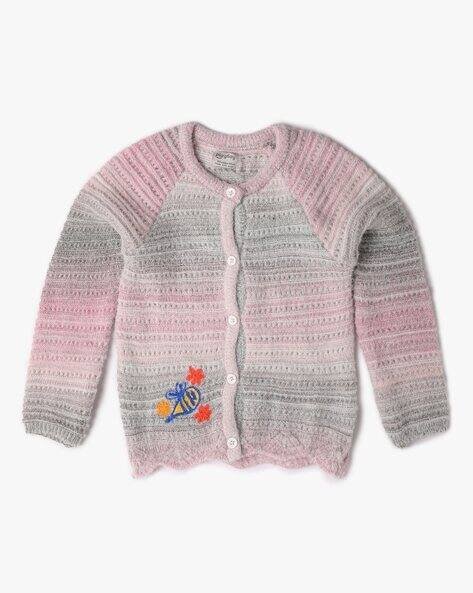 PLAYDAY Girls Regular Fit Cardigan with Bee Embroidery