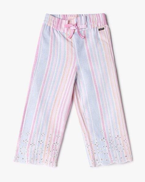 PLAYDAY Girls Striped Straight Fit Trousers