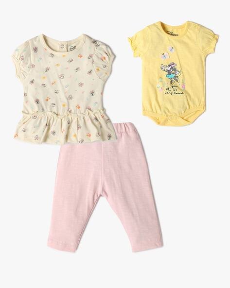 PLAYDAY Minnie Mouse Print Bodysuit with Top & Pants