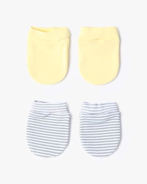PLAYDAY Set of 2 Unisex Striped Cotton Mittens