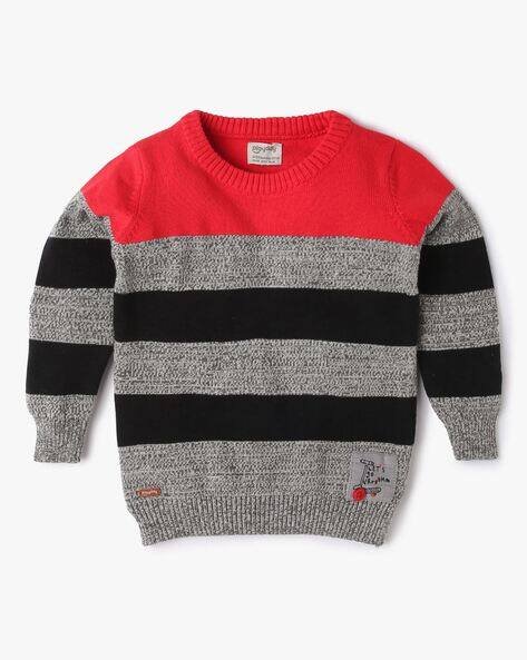 PLAYDAY Striped Round-Neck Pullover
