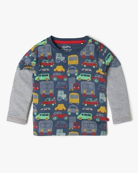 PLAYDAY Boys Printed Regular Fit Round-Neck T-Shirt