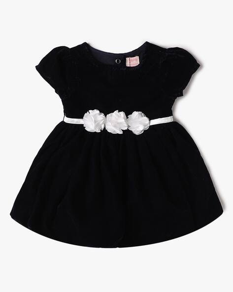 PLAYDAY Girls Floral Applique Fit & Flare Dress