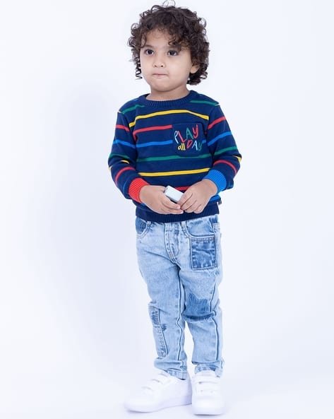 PLAYDAY Striped Crew-Neck Sweater