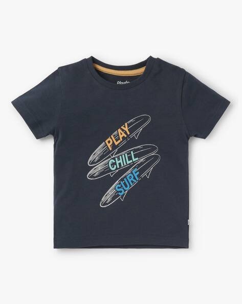 PLAYDAY Typographic Print Round-Neck T-Shirt