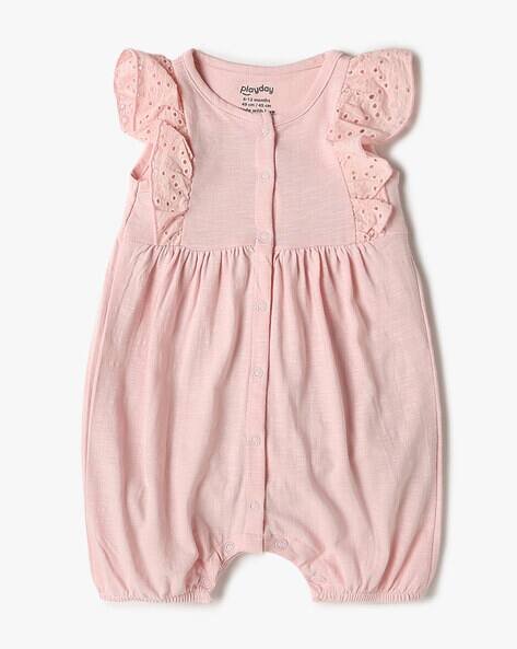 PLAYDAY Girls Rompers with Lace Inserts