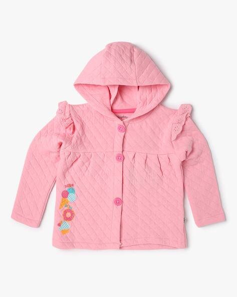 PLAYDAY Quilted Regular Fit Button-Front Hoodie