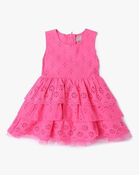 PLAYDAY Schiffli Embroidered Layered Dress