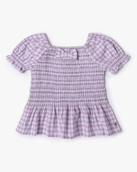 PLAYDAY Girls Checked Regular Fit Top