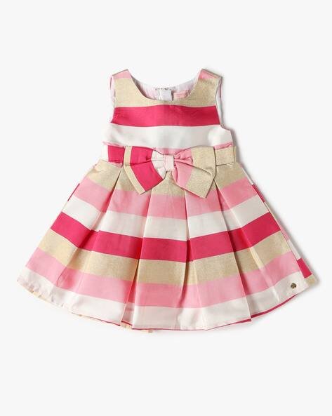 PLAYDAY Girls Striped Fit & Flare Dress