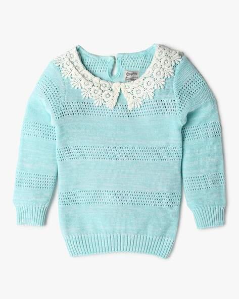 PLAYDAY Knitted Sweater with Lace Applique