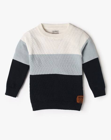 PLAYDAY Boys Colourblock Round-Neck Sweater