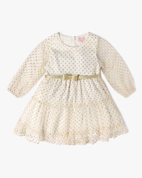 PLAYDAY Girls Polka-Dot Print Fit & Flare Dress