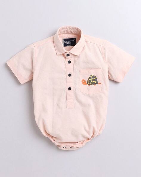 POLKA TOTS Graphic Print Short-Sleeves Romper
