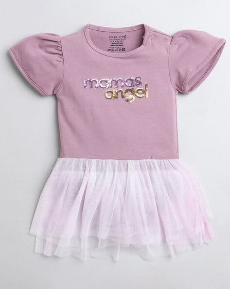 POLKA TOTS Girls Embellished Fit & Flare Dress