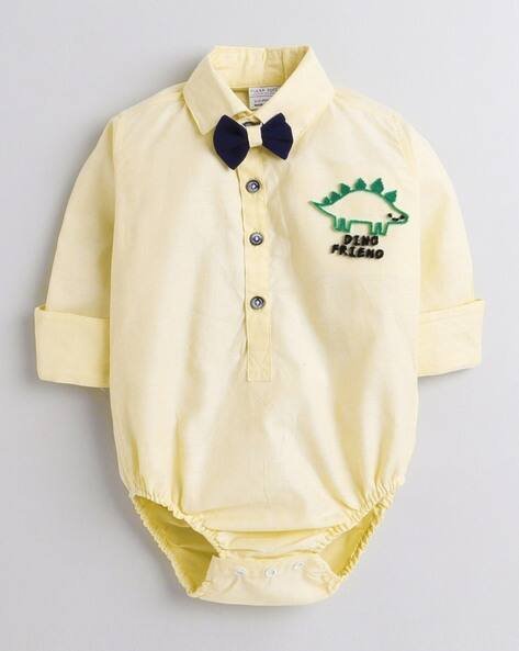 POLKA TOTS Embroidered Rompers with Snap-Button Closure