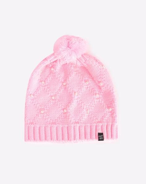 RIO GIRLS Girls Embellished Geometric Pattern Beanie