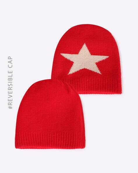 RIO GIRLS Girls Star Print Reversible Beanie