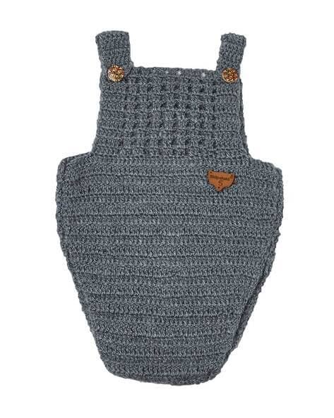 ShilpShakti Knitted Onesies Rompers with Tie-Up Neck